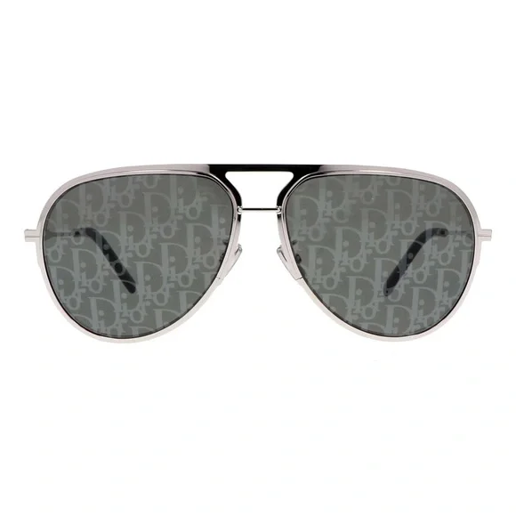 New Dior DIORESSENTIAL A2U F0A8 Silver Monogram Lens Aviator Sunglasses - Picture 3 of 9